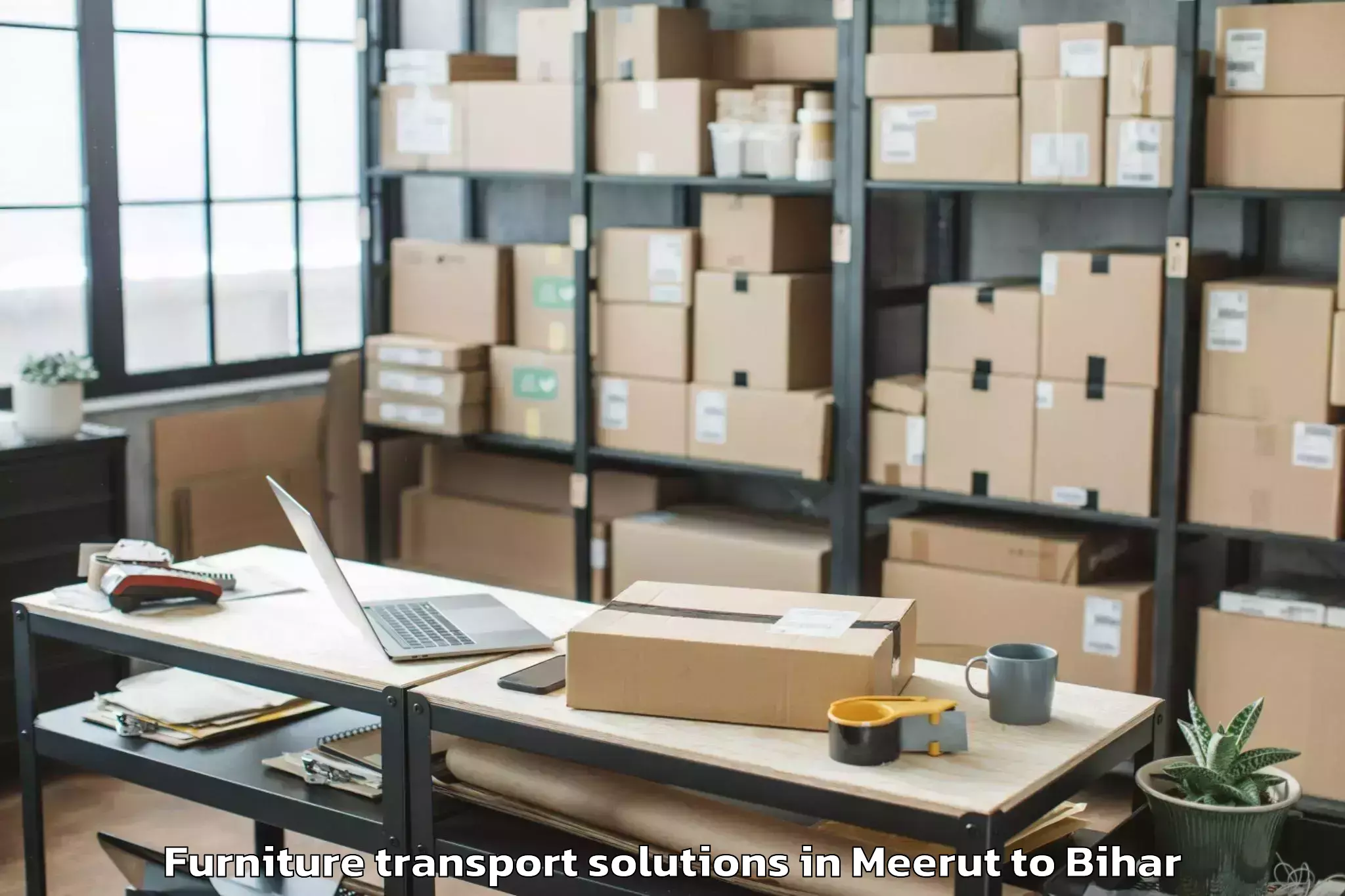 Book Meerut to Manihari Furniture Transport Solutions